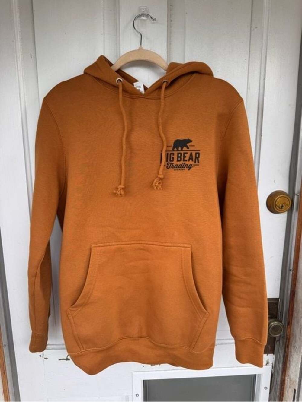 Big Bear Trading Co Rust Orange Pullover Hoodie Lane Seven XS